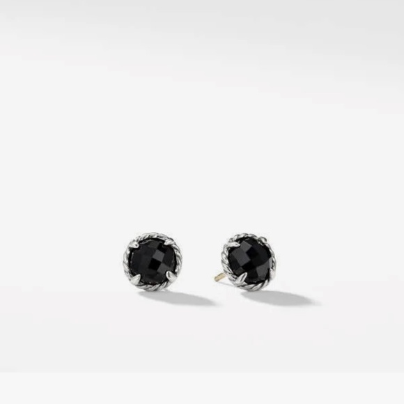 David Yurman Jewelry - David Yurman Silver and Black Onyx Stud Earrings